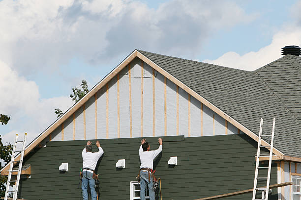 Professional Storm Damage Siding Repair technician working in Freeburg, IL